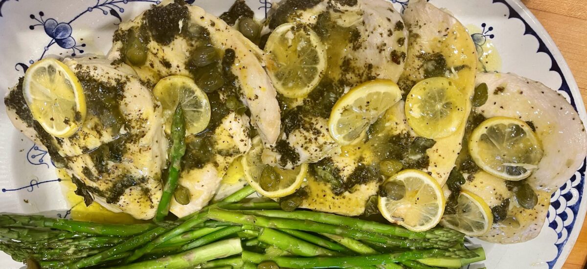 Chicken & Asparagus with Lemon Sauce