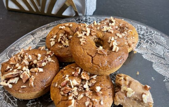 Maple Pecan Sweet Potato Donuts