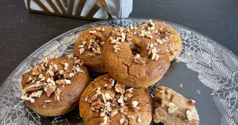 Maple Pecan Sweet Potato Donuts