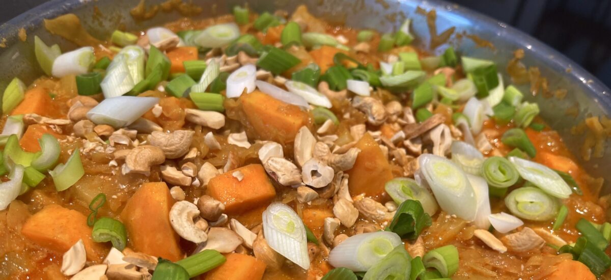 Curried Sauerkraut & Sweet Potato